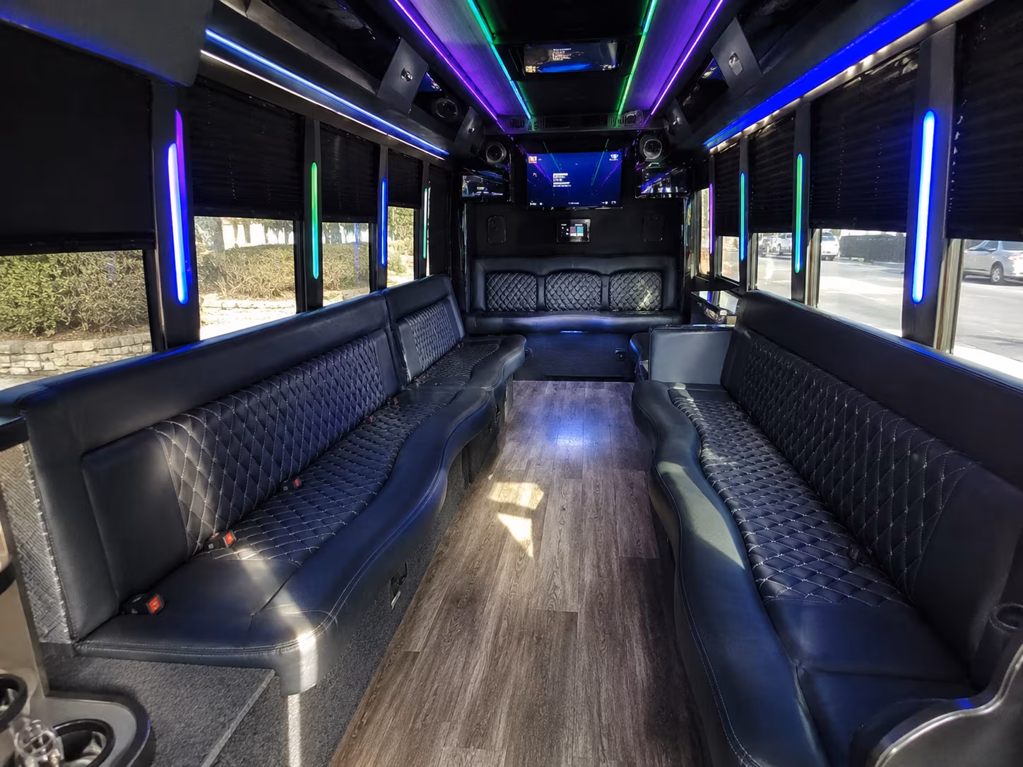 bayonne 15 passenger party bus interior