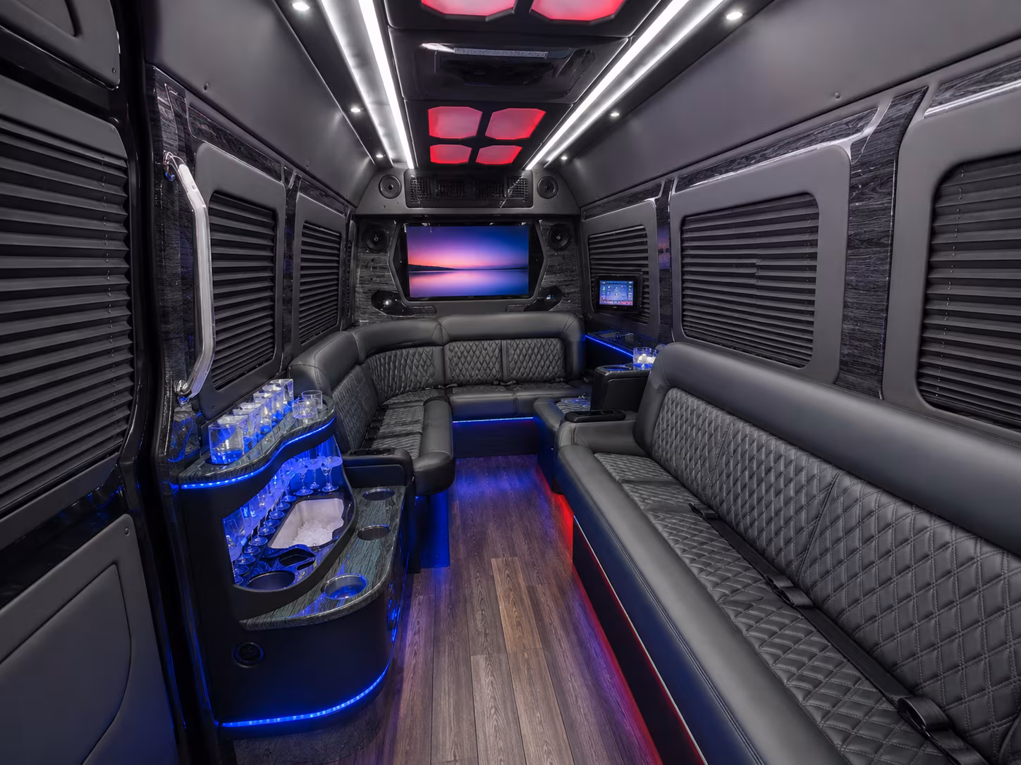 bayonne 30 passenger party bus interior